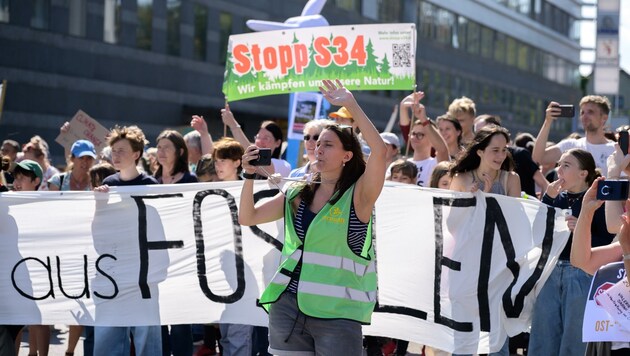 Die weltweite Klimakrise rief auch in St. Pölten viele Demonstranten auf den Plan (Bild: Molnar Attila)