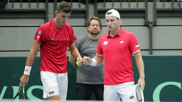 Alexander Erler (links) mit Doppelpartner Lucas Miedler