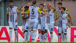 Der LASK jubelt in Klagenfurt.