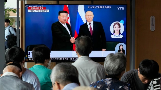 Wladimir Putin empfing jüngst den nordkoreanischen Diktator Kim Jong Un. (Bild: AP)