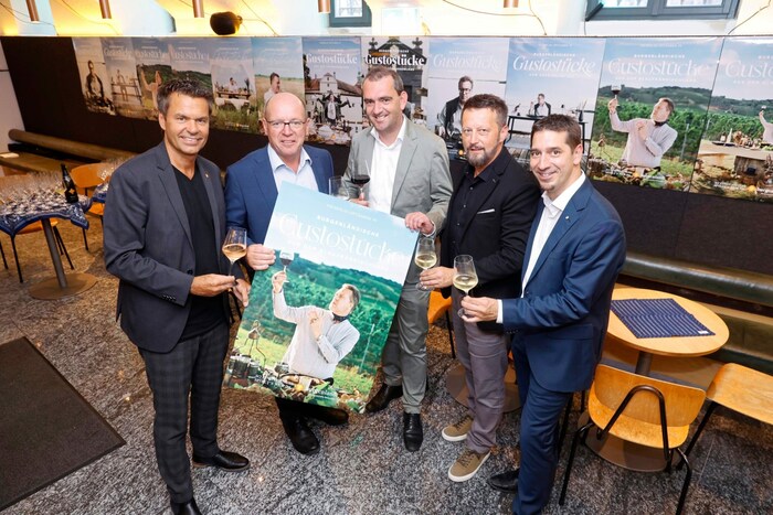 Didi Tunkel, Andreas Liegenfeld, Herbert Oschep, Kurt Kaiser und Christian Zechmeister (v. li.) ...