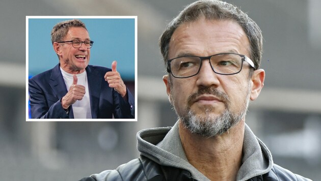 Ralf Rangnick, Fredi Bobič (Bild: APA/AFP/Odd ANDERSEN, GEPA)