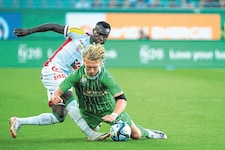 Leo Querfeld (vo.) traf Sonntag erstmals im Allianz-Stadion. (Bild: GEPA pictures)