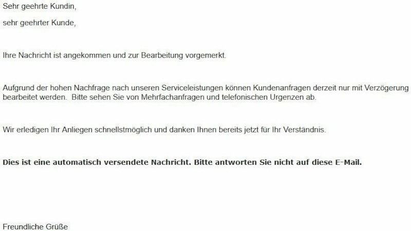 Bei der Anfrage erhielt man nur ein automatisches Antwortemail. (Bild: zVg)