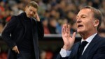 Laut Hans-Joachim Watzke (r.) ist Julian Nagelsmann (l.) gar nicht DFB-Bundestrainer. (Bild: APA/AFP/Ina FASSBENDER/Odd ANDERSEN, Photoshop)
