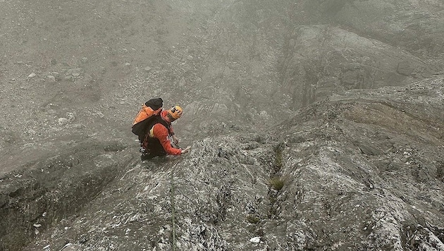 Das Wetter forderte die Bergretter am Montagnachmittag heraus. (Bild: Bayrisches Rotes Kreuz)