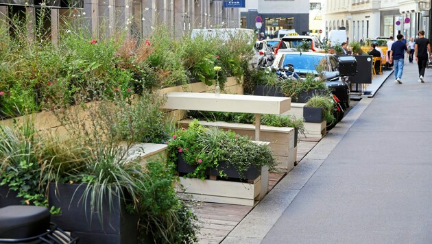 Bald in allen Straßen Alltag? Leere Schanigärten und Grätzeloasen im öffentlichen Raum (Bild: Groh Klemens)