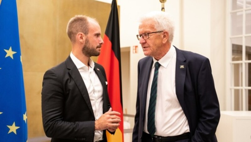 Staatssekretär Tursky beim grünen Ministerpräsident Kretschmann: Wer holt die Kohlen aus dem Feuer? (Bild: zVg)