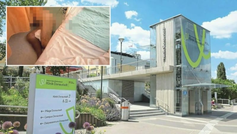 Klinik Donaustadt - Patient am Boden (kleines Foto) (Bild: zVg, Zwefo, Krone KREATIV)