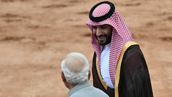 Saudi-Arabiens Kronprinz Mohammed bin Salman (r.) (Bild: Money SHARMA / AFP)