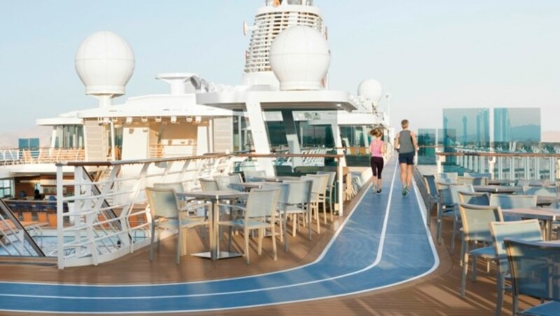 ... oder eine Runde joggen an Deck. (Bild: Firat Kara / TUI Cruises GmbH)