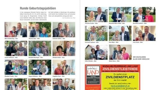 Auf einer Doppelseite rund um Ehrungen war Christian Partoll gleich 20-mal abgebildet.