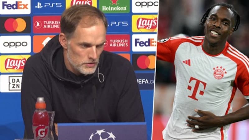 Laut Tuchel sei es „nur eine Frage der Zeit“ bis Tel in der Startformation steht. (Bild: Screenshot SID/AFP, APA/AFP/CHRISTOF STACHE, krone.at-kreativ)