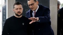 Selenskyj und Morawiecki streiten sich mittlerweile öffentlich. (Bild: AFP)