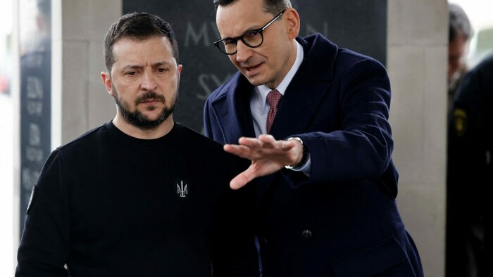 Morawiecki (re.) und Selenskyj streiten sich mittlerweile öffentlich.