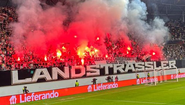 Zwischen der LASK-Führung und den Fans brennt es wieder einmal.  (Bild: krone.at)