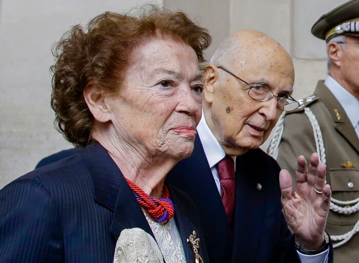 Napolitano mit seiner Gattin Clio