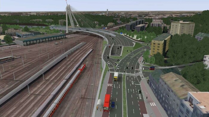 So soll es entlang der Waldeggstraße aussehen, wenn der Westring fertig ist