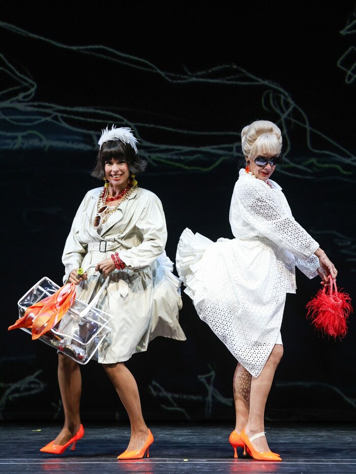 Gänse (Julia Koci, Martina Dorak) als Schluckspechte