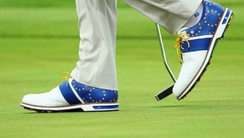 Die Schuhe im Europa-Design hat Wiesberger noch daheim. (Bild: 2021 Getty Images)