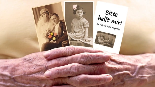 Mit alten Fotos lassen sich bei Demenzpatienten Erinnerungen oft leichter wecken. (Bild: stock.adobe.com, Krone KREATIV)