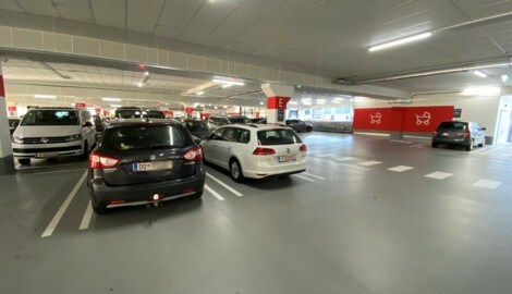 Fest in Vorarlberger Hand ist die Tiefgarage im Lindauer Kaufland (Deutschland). (Bild: SoS, Krone KREATIV)