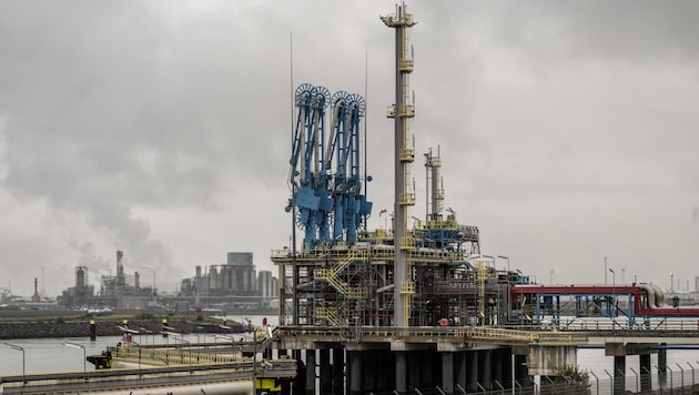 Eine Delegation aus Oberösterreich besichtigte die Infrastruktur beim Hafen Rotterdam. (Bild: Peter C. Mayr)