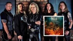 Bewahrer der echten Stahlkunst: KK Downing (m.) und seine Version von Priest (Bild: Mind Art Visual, Napalm Records, Krone KREATIV)