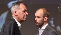Die Bürgermeisterwahl im April 2024 wird ein spannendes Match zwischen Amtsinhaber Georg Willi und Herausforderer Florian Tursky (rechts). (Bild: Birbaumer Christof)