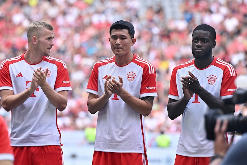 Matthijs de Ligt, Minjae Kim und Dayot Upamecano (von li. nach re.) (Bild: GEPA pictures)