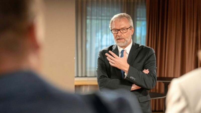Auch ein Termin mit dem Ständigen Vertreter Österreichs bei der EU, Thomas Oberreiter, stand auf dem Programm. (Bild: Land Steiermark)