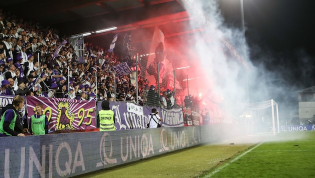 Das Spiel fand im ausverkauften Stadion vor rund 4100 Fans statt. (Bild: GEPA pictures)