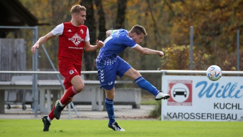 Tamas Tandari (r.) machte für den FC Pinzgau Saalfelden in 285 Partien 121 Tore. (Bild: Kronen Zeitung/Andreas Tröster)