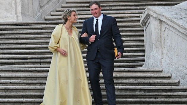 Sepp Straka mit Ehefrau Paige (Bild: AFP)