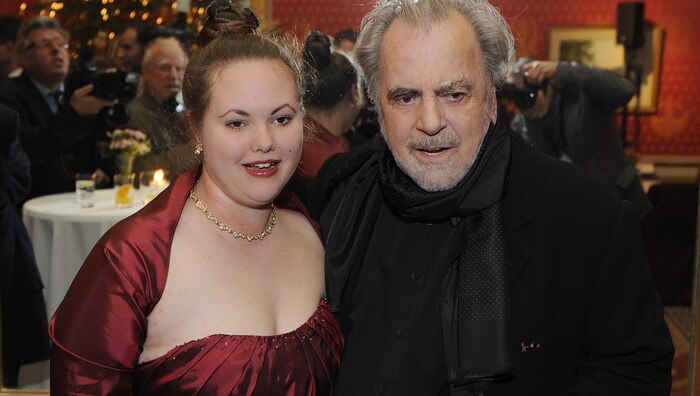 Schell mit seiner Tochter bei einem Galadinner 2010 in der Wiener Albertina.