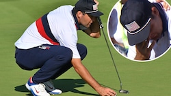 Scottie Scheffler kämpfte mit den Tränen. (Bild: APA/AFP/Andreas SOLARO, twitter.com/sportbible)