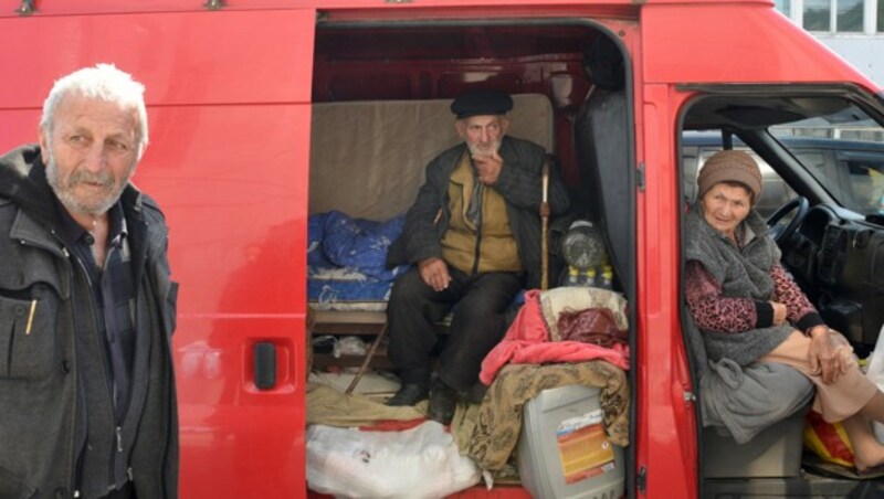 Flüchtlinge aus Bergkarabach (Bild: AFP)