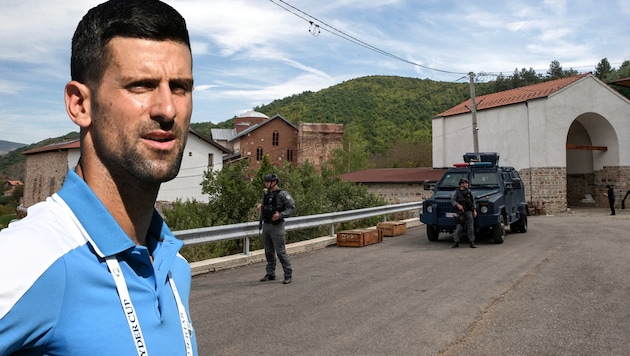 Novak Djokovic reagierte auf die Gewalteskalation im Kosovo. (Bild: AP, APA/AFP/Andreas SOLARO)