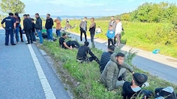 Wieder Flüchtlingsaufgriff an der burgenländischen Grenze. (Bild: Krone KREATIV/Christian Schulter)