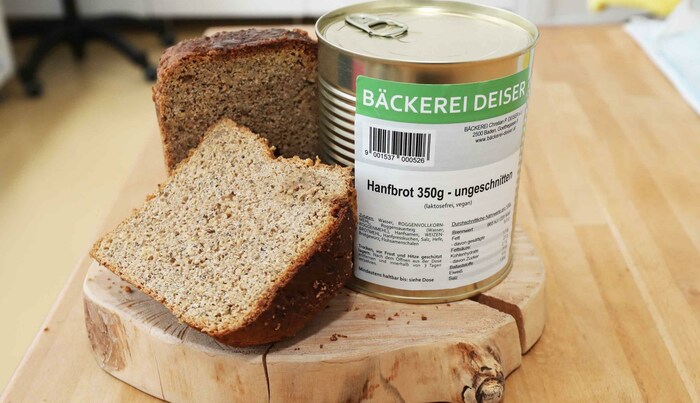 Deisers neueste Kreation ist ein Hanfbrot aus der Dose.