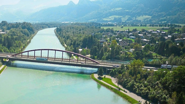 Die Salzach bei Hallein-Rif (Bild: Pressefoto Scharinger © Daniel Scharinger)