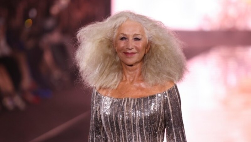 Helen Mirren war mit ihrer Löwenmähne sicherlich eine der Hingucker der Show. (Bild: APA/Vianney Le Caer/Invision/AP)