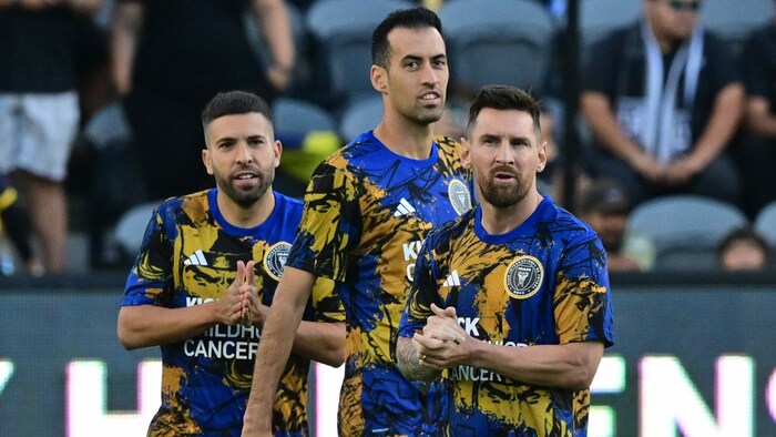 Von Barcelona nach Miami: Jordi Alba, Sergio Busquets und Lionel Messi (v.l.n.r.)