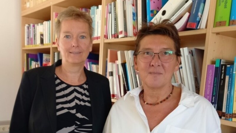 Geschäftsführerin Eva Schuh (li) und Sonja Ablinger, Vorsitzende des Gewaltschutzzentrums Oberösterreich. (Bild: Vera Lischka)