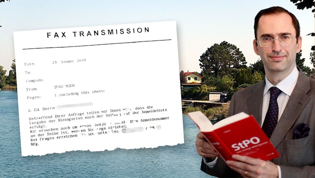 Rechtsanwalt Wolf-Georg Schärf (Bild) überprüft jetzt die eigenwillige Vergabepraxis. Der Kleingartenverband hatte seinen Mandanten im Jahr 2005 auf eine Vormerkliste gesetzt. (Bild: Karl Schöndorfer, Gerhard Bartl, Krone KREATIV)