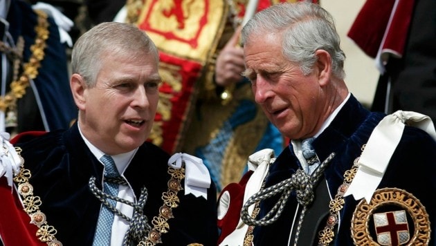 Prinz Andrew konnte sich doch noch mit König Charles einigen. (Bild: APA/AFP/POOL/PETER NICHOLLS)