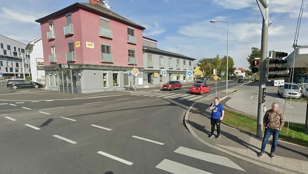 Die Kreuzung Straßganger Straße-Wetzelsdorfer Straße auf Google Street View (Bild: Street View)