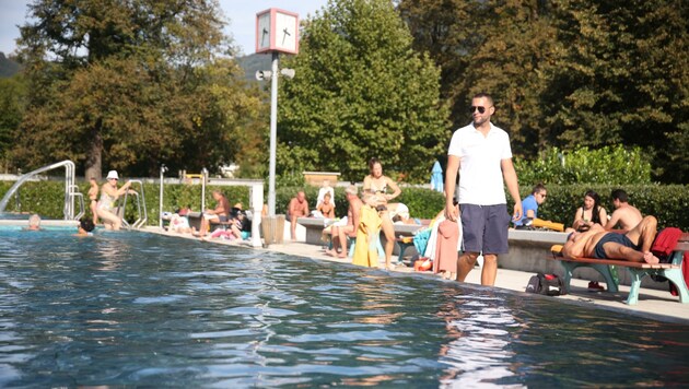 Der stellvertretende Bademeister Markus Windischbauer ist mit der Saison 2023 zufrieden. (Bild: Tröster Andreas)