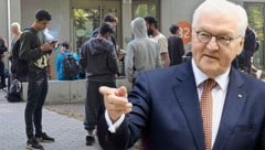 Die Linke hat mit heftiger Kritik auf die Forderung von Deutschlands Bundespräsidenten Frank-Walter Steinmeier, die Migration nach Deutschland zu begrenzen, reagiert. (Bild: AP, AFP, Krone KREATIV)