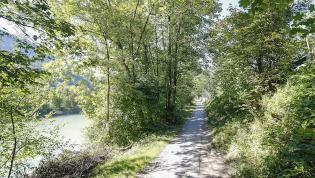 The Serbian man knocked over the woman from Salzburg on the riverside path with his bike and simply drove on. (Bild: MARKUS TSCHEPP)